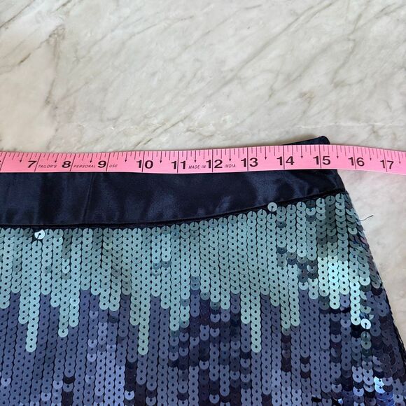 Express Womens Mini party Skirt Blue Ombre Sequins All Over Size 4 NWT - Picture 8 of 11